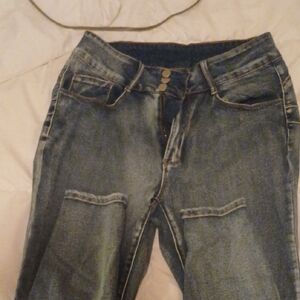 Adorable Blue Denim Jeans. Marked As Xl From SHEIN. NEVER WORN. MORE LIKE A 12.
